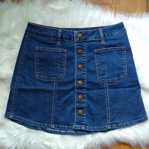 Altar'd State Denim Mini Skirt